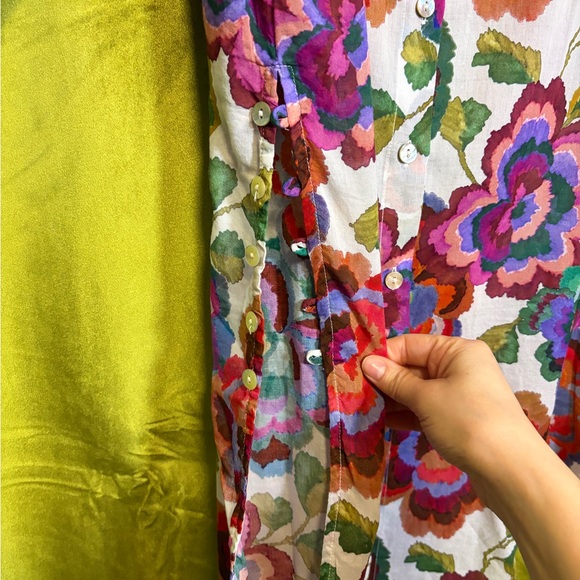 Johnny Was CALANTHE RELAXED OVERSIZED SHIRT or Dress Floral Print Size XS $225 - Picture 9 of 12